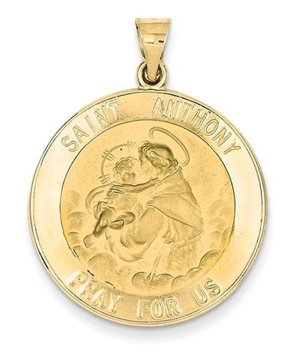 14k Yellow Gold St. Anthony Medal Pendant (28X25MM)