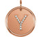 Diamond Initial "Y" Pendant, 14k Rose Gold (.05 Ctw, Color G-H, Clarity I1)