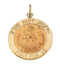 14k Yellow Gold Round Jesus, Mary and Joseph Medal (12 MM)