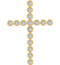 Diamond Paternoster Cross Pendant, 14k Yellow Gold (1.00 Ctw, H+ Color, I1 Clarity)