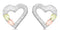 Heart Shaped Earrings, Sterling Silver, 12k Green and Rose Gold Black Hills Gold Motif