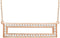 Diamond Rectangle Necklace in 14k Rose Gold, 16-18" (3/8 Cttw)