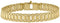 Men's Italian Polished and Brushed 14k Yellow Gold 9.5mm Large Box Link Bracelet 8 Inches
