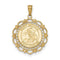 14k Yellow Gold Saint Michael Medal Pendant