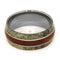 Deer Antler, Petrified Wood 10mm Comfort-Fit Titanium Ring