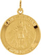 14k Yellow Gold Round St. Florian Medal (25.25 MM)