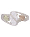CZ Marquise Ring, Sterling Silver, 12k Green and Rose Gold Black Hills Gold Motif, Size 10.75