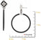 Throne Collection Black Titanium Cable and Argentium Silver Circle Earrings