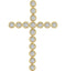Diamond Paternoster Cross Pendant, 14k Yellow Gold (.75 Ctw, H+ Color, I1 Clarity)