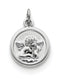 Rhodium-Plated Sterling Silver Angel Medal Charm Pendant (16X12 MM)