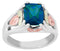 June Birthstone Created Alexandrite Ring, Sterling Silver, 12k Green and Rose Gold Black Hills Silver Motif