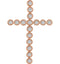 Diamond Paternoster Cross Pendant, 14k Rose Gold (.75 Ctw, H+ Color, I1 Clarity)