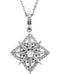 Diamond Vintage-Style 8 Point Star Sterling Silver Pendant Necklace, 18" (1/6 Cttw)
