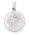 Rhodium-Plated 14k White Gold Gold Saint Christopher Medal Charm (22X15MM)