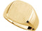 Men's Closed Back Signet Ring, 10k Yellow Gold (14mm)