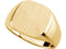 Men's Closed Back Signet Ring, 10k Yellow Gold (14mm)