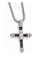 Edward Mirell Titanium Cable Cross Pendant Necklace, 20"