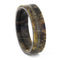 Buckeye Burl Wood, Deer Antler 6.5mm Comfort-Fit Titanium Wedding Band