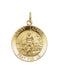 14k Yellow Gold Round St. Lazarus Medal (15MM)