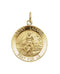 14k Yellow Gold Round St. Lazarus Medal (15MM)