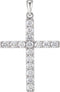 Platinum Diamond Cross Pendant, (1.5 Ctw, Color GH, Clarity I1)