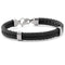 Signature Cable Collection Titanium and Black Memory Two Cable Bracelet, 8.5" (7MM)