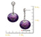 Rain Collection Black Ti, Sterling Silver Anodized Pink and Purple Dangle Earrings