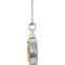 Celtic Knot Ash Holder Necklace, Rhodium Plated Sterling Silver, 14k Yellow Gold Plate, 18"