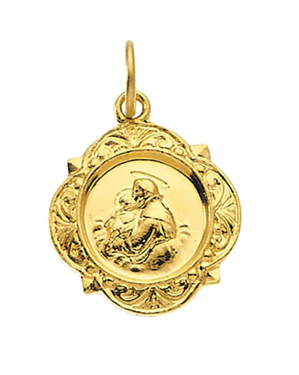 14k Yellow Gold St. Anthony Medal (12.14x12.09 MM)
