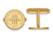 Gold-Plated Sterling Silver University Of Iowa Crest Round Cuff Links, 15MM