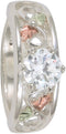 The Men's Jewelry Store (for HER) CZ Cut-Out Infinity Band, 12k Green and Rose Gold Black Hills Gold Motif