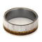 Deer Antler, Black Mesquite, Oak Wood 8mm Comfort-Fit Titanium Wedding Band