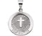 14k White Gold Hollow Confirmation Medal (18.25 MM)