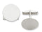 Rhodium-Plated 14k White Gold Circular Round Cuff Links, 20MM