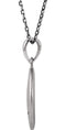Diamond Letter 'B' Initial Sterling Silver Pendant Necklace, 18" (.005 Ct, GH Color, I2 Clarity)
