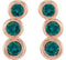 Alexandrite Three-Stone Ear Climbers, 14k Rose Gold