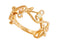Diamond Swirling Vine Design Ring, 10k Rose Gold, 12k Green and Rose Gold Black Hills Gold Motif (.06 Ct)