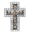 Diamond Chapel Cross 14k White Gold Pendant