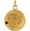 14k Yellow Gold Round St. Florian Medal (25.25 MM)