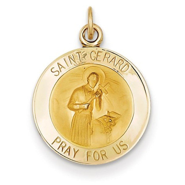14k Yellow Gold St. Gerard Medal Charm (23X16MM)