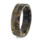 Buckeye Burl Wood, Deer Antler 6.5mm Comfort-Fit Titanium Wedding Band