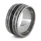 Deer Antler, Dinosaur Bone 12mm Comfort-Fit Titanium Band