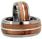 The Men's Jewelry Store (Unisex Jewelry) Maple Wood, Sterling Silver Comfort Fit Titanium Couples Wedding Band Set
