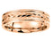 Carved Swiss-Cut 6mm Comfort-Fit Milgrain Band, 14k Rose Gold
