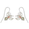 Granulated Bead Hummingbird Earrings, Sterling Silver, 12k Green Gold, 12k Rose Gold Black Hills Gold