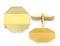 14k Yellow Gold Octagon Cuff Links, 20MM