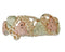 Victorian Style Band, 10k Yellow Gold, 12k Green and Rose Gold Black Hills Gold Motif, Size 8.5