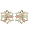 Petals Pinwheel Star Earrings, 10k Yellow Gold, 12k Green and Rose Gold Black Hills Gold Motif