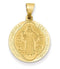 14k Yellow Gold Saint Benedict Medal Pendant (21X19MM)