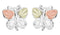 Diamond-Cut Butterfly Earrings, Sterling Silver, 12k Rose and Green Gold Black Hills Gold Motif